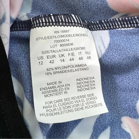 Swim Solutions Havanna Nights Bust Support Tankini Swim Top Size 12 Navy NWT - Picture 10 of 12